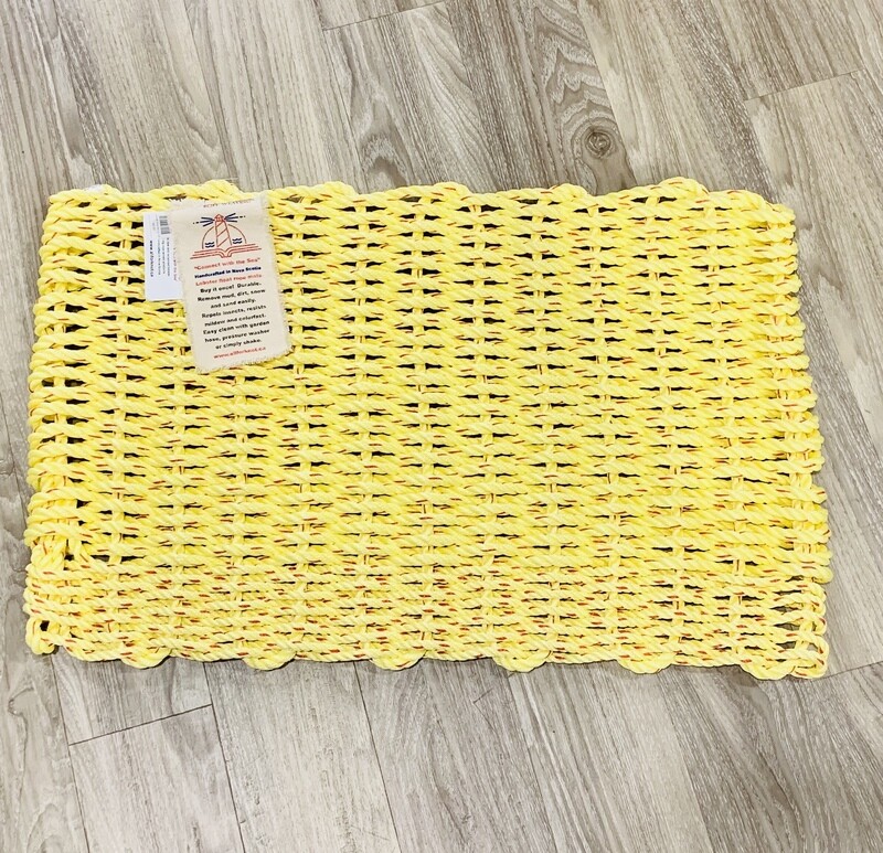 Yellow Lobster Rope Doormat 32&quot; x 18&quot;