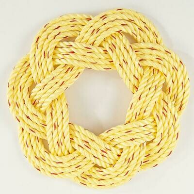 Yellow Lobster Rope Wreath 16&quot;