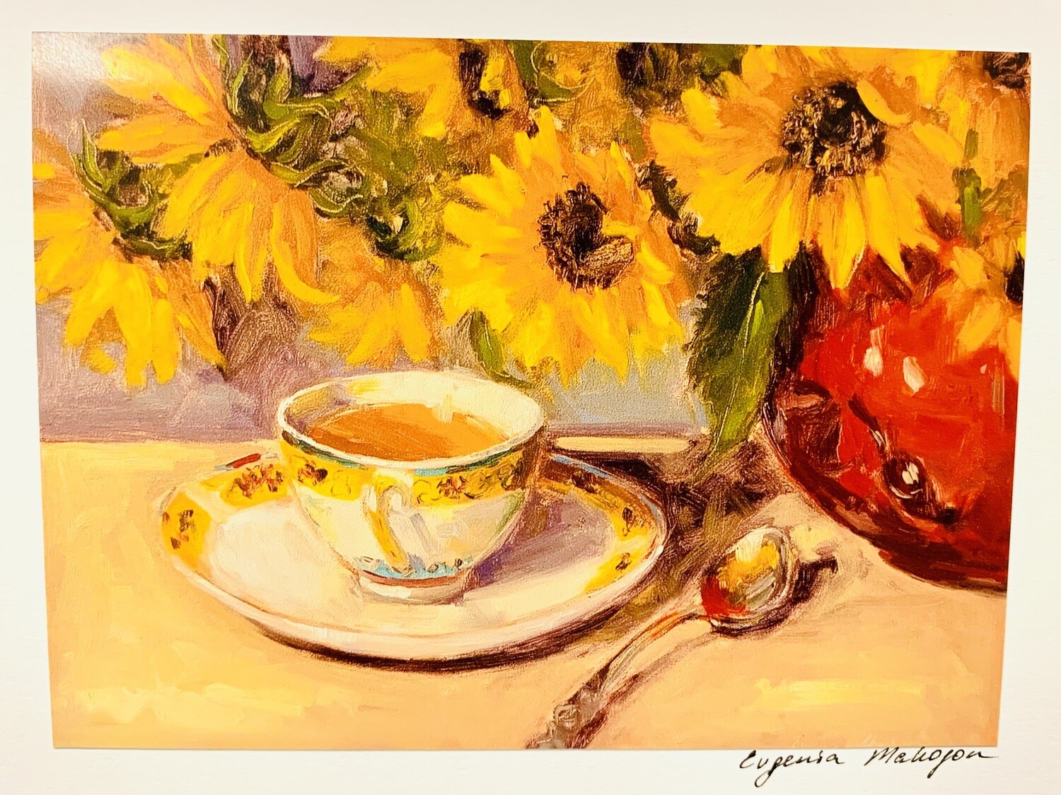 Tea &amp; Flowers Card - Evgenia Makogon