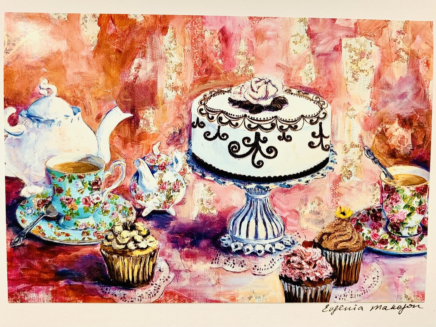 Tea &amp; Sweets Card - Evgenia Makogon
