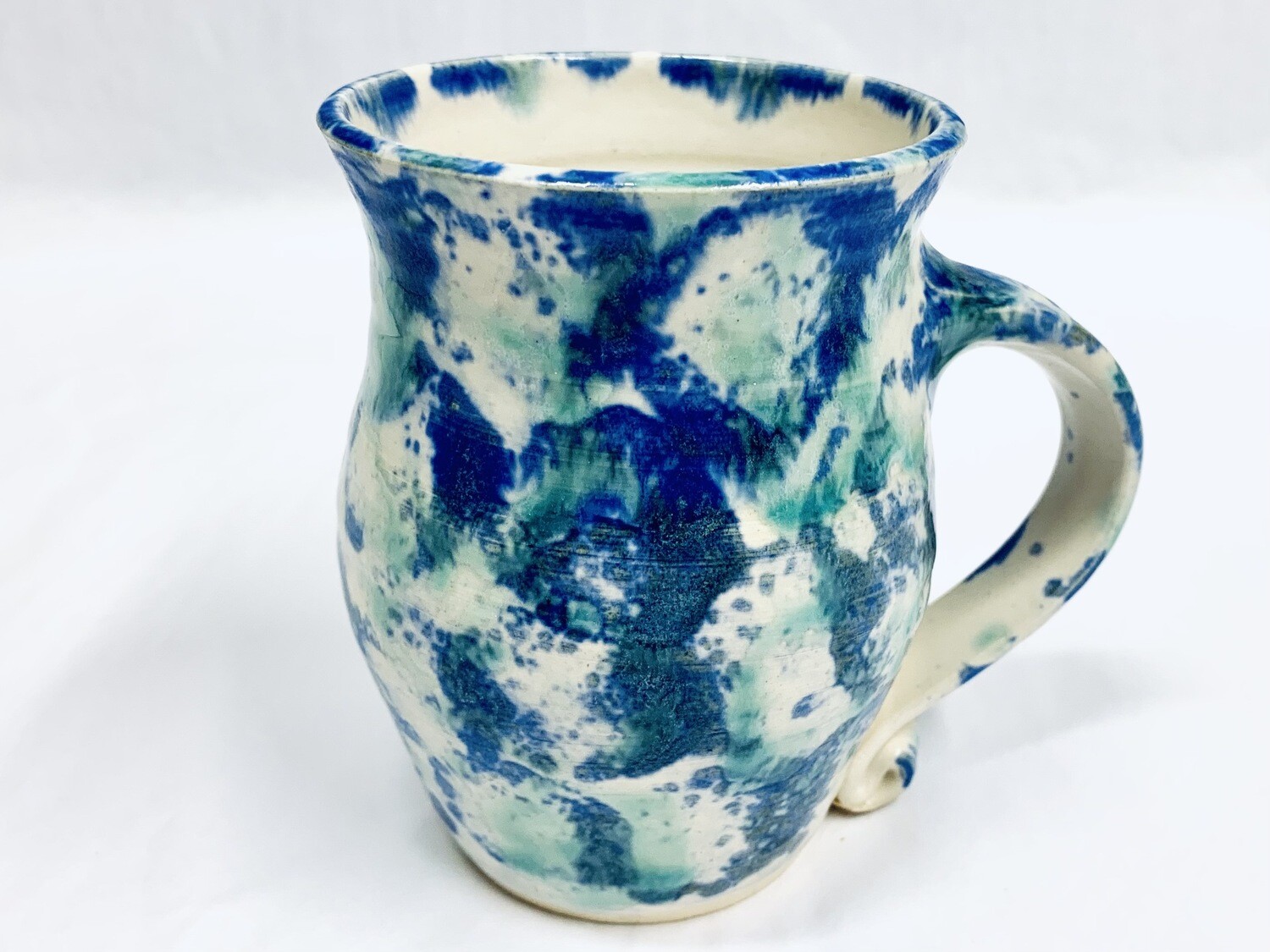 Seafoam &amp; Blue Speckles Mug, Tall