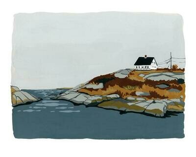 Kat Frick Miller Print - House by the Shore (Peggy's Cove)