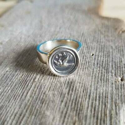 235-Dove Wax Seal Ring, Size 7.5