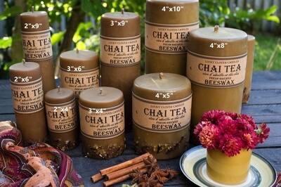 2x4 Chai Beeswax Candle- Lucky Clover