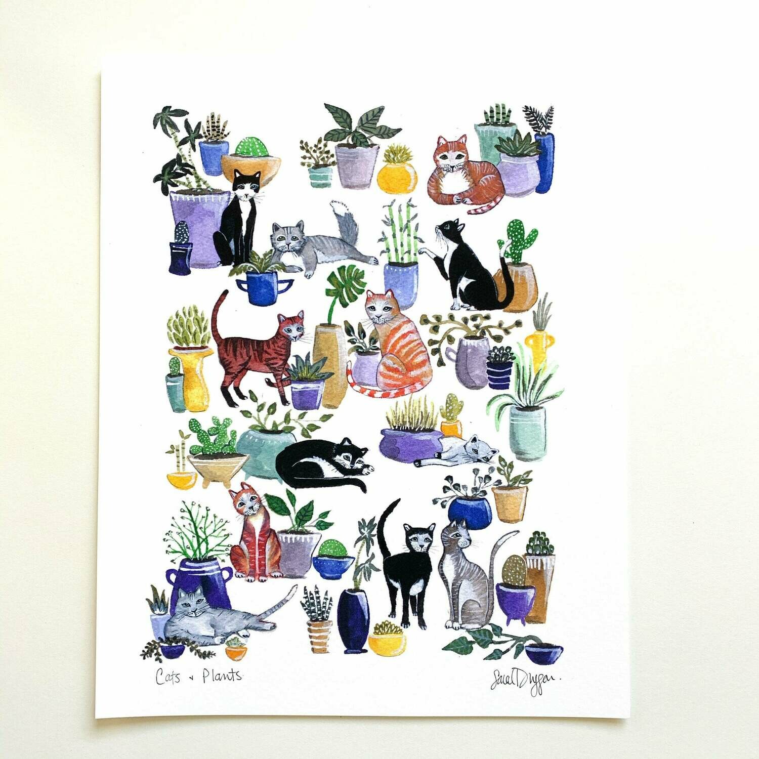 Cats and Plants Card - Sarah Duggan