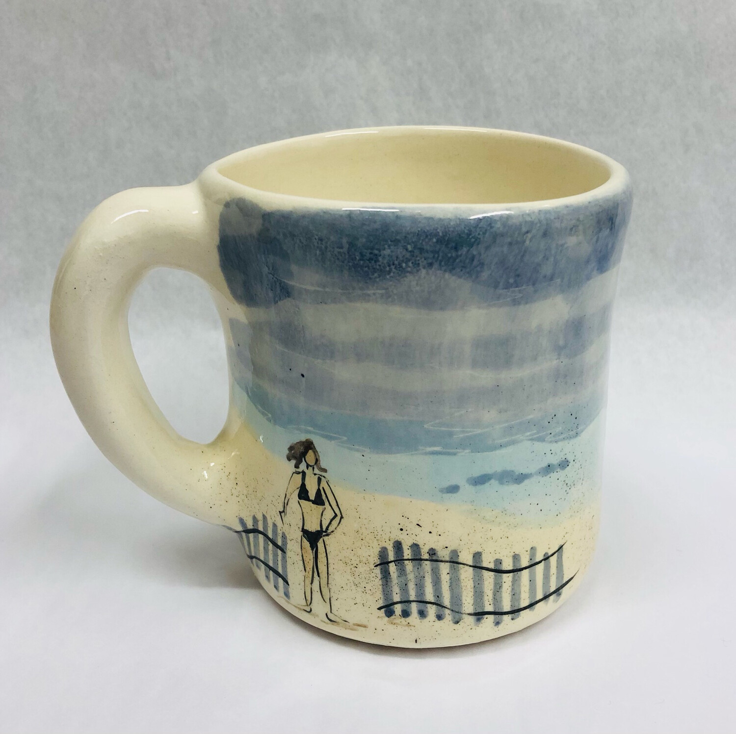 Beach Mug, Standing Lady - Clayton Dickson