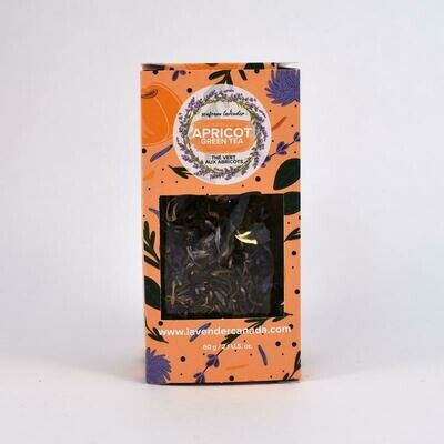 Large Apricot Lavender Tea- Seafoam Lavender