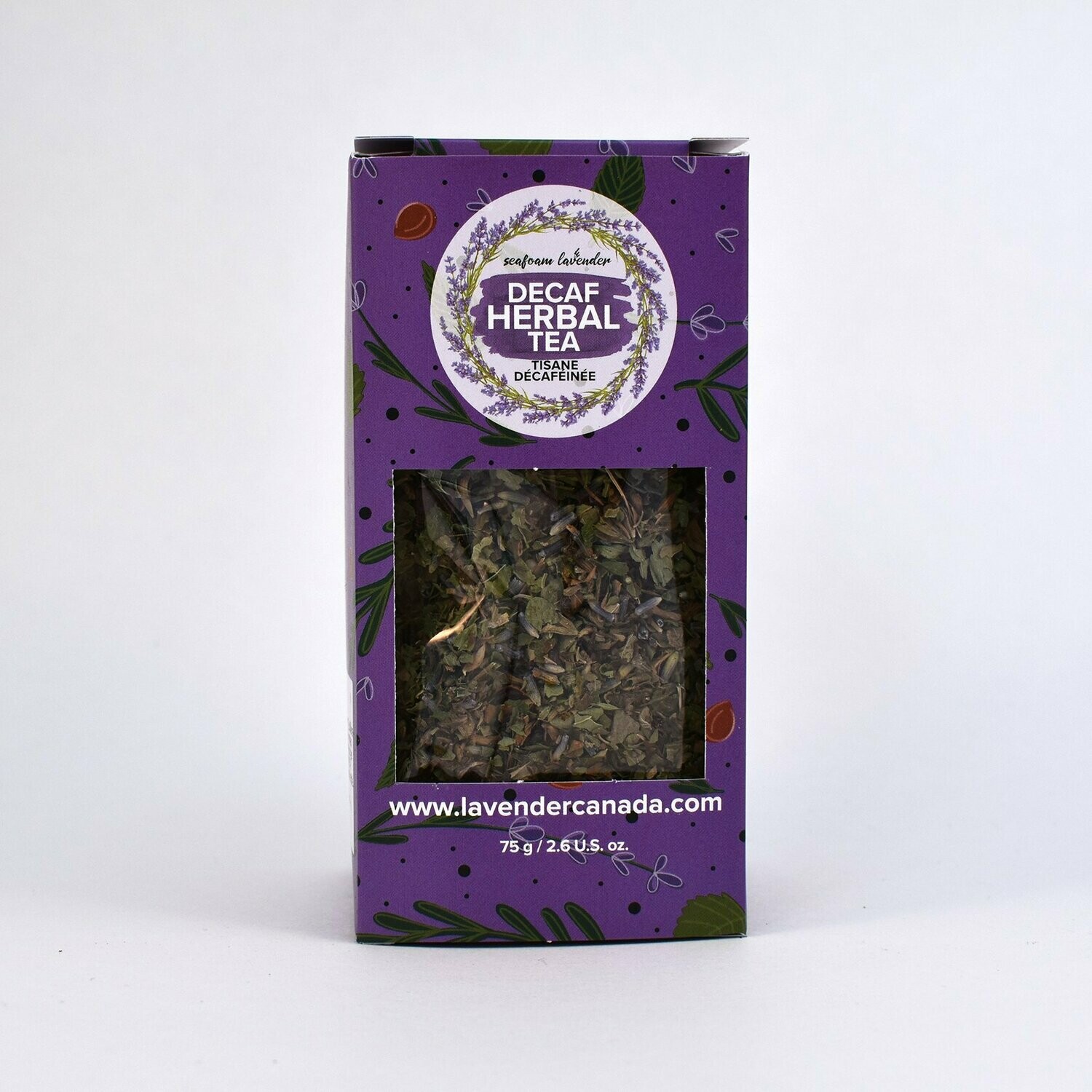 Large Decaf Herbal Tea- Seafoam Lavender