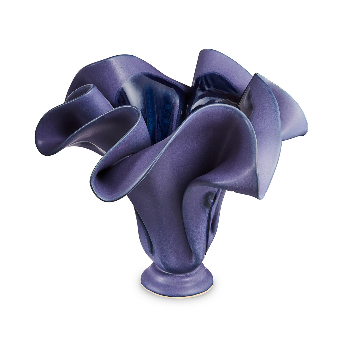 Hilborn Sculpted Vase- Periwinkle Blue