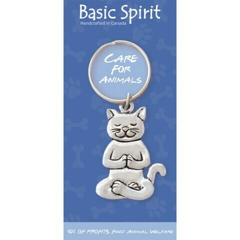 Yoga Cat Keychain- Basic Spirit 