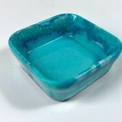 Square Resin Dish Aqua &amp; Teal 
