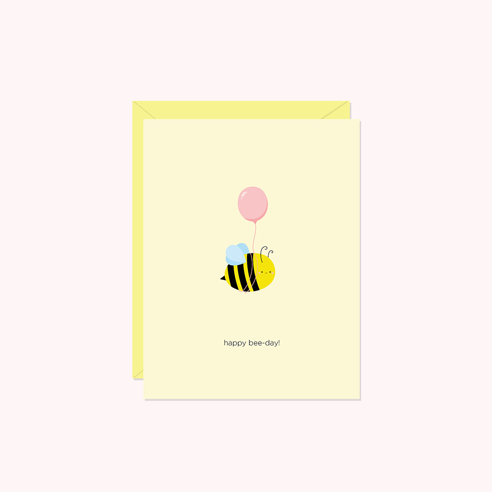 Happy Bee Day Card- Paper Hearts