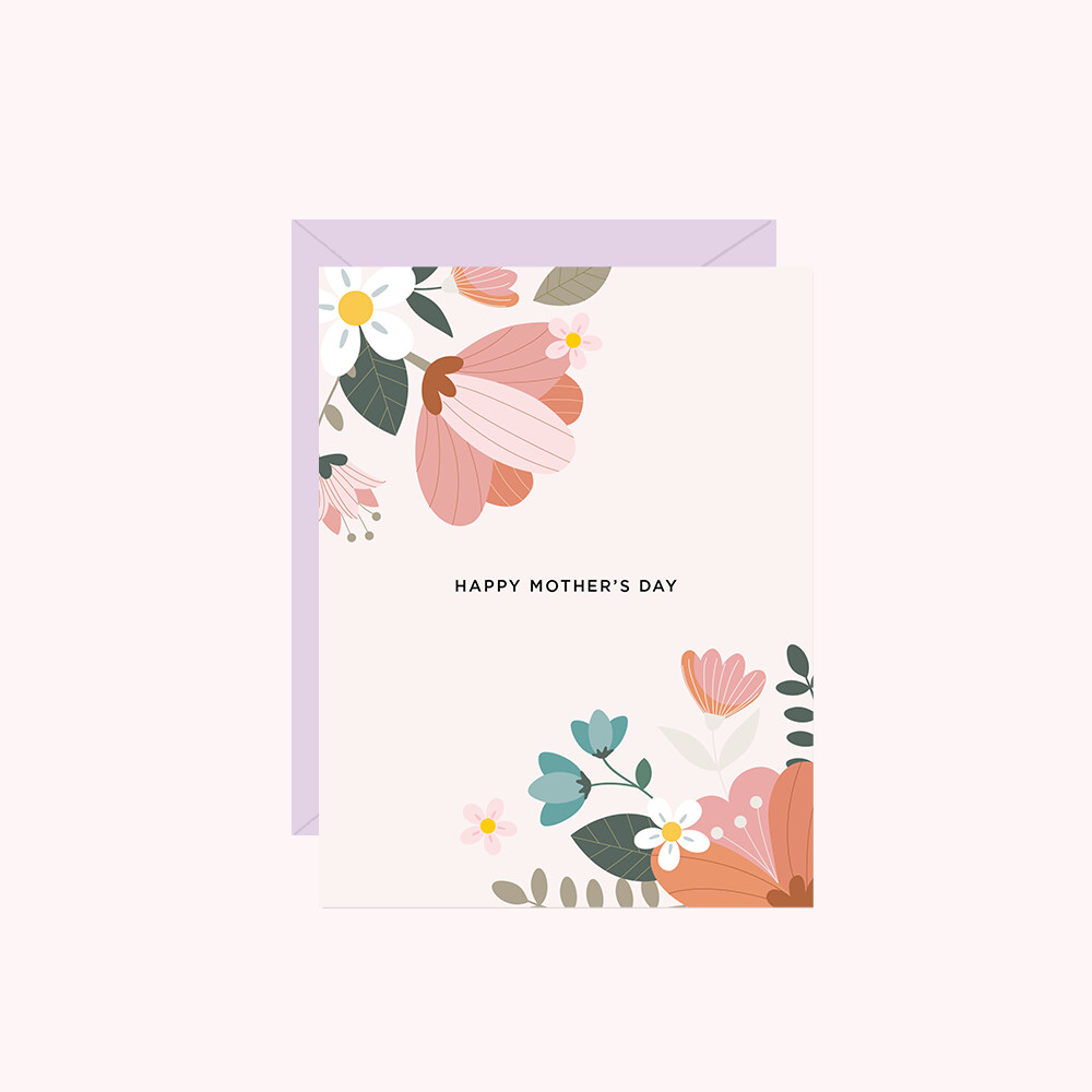 Mother's Day Blush Floral Card- Paper Hearts