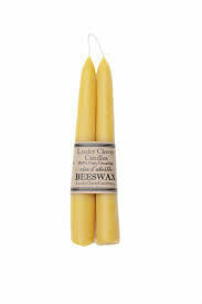 8&quot; Beeswax Taper- Lucky Clover