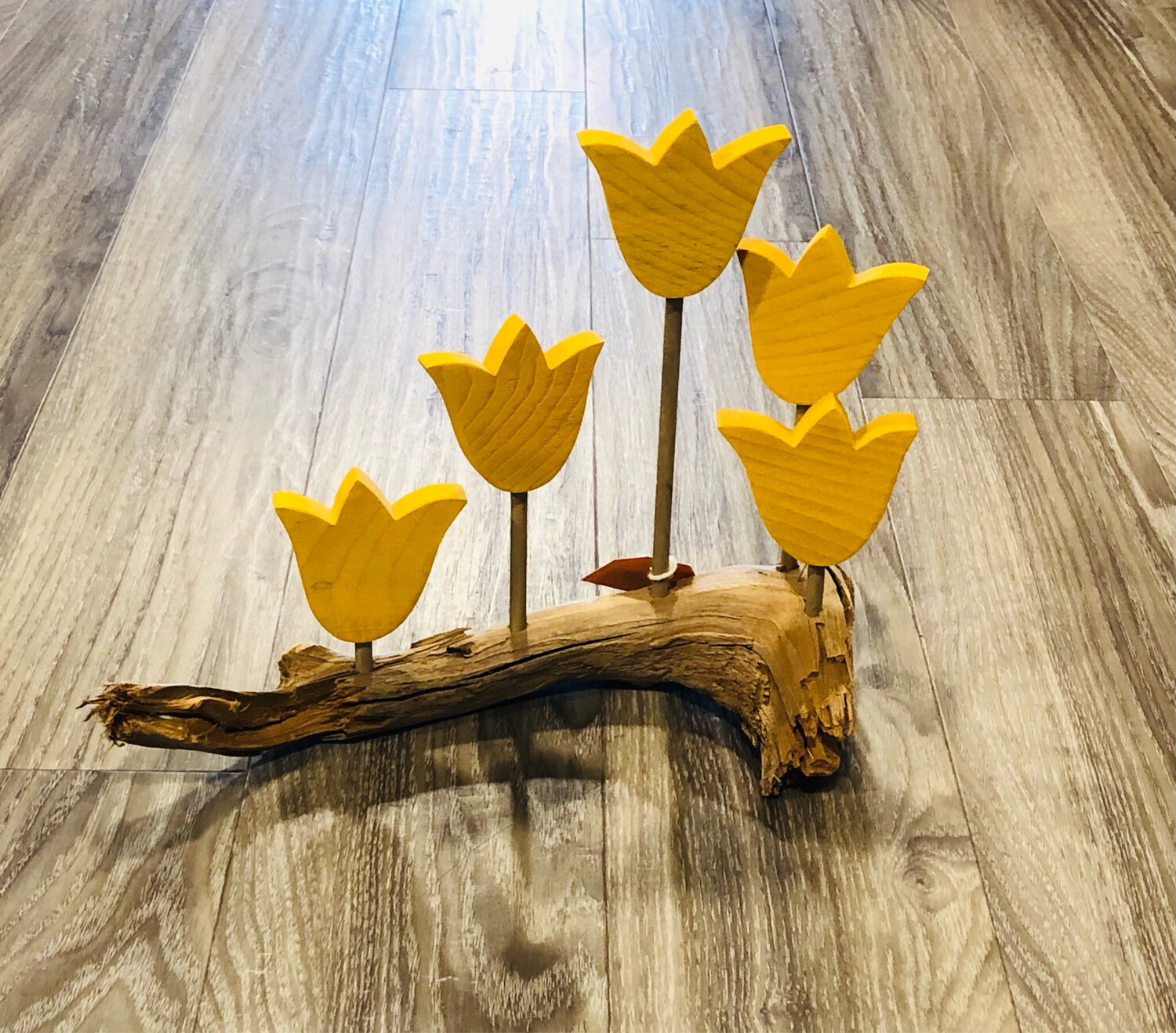 5 Yellow Tulips
