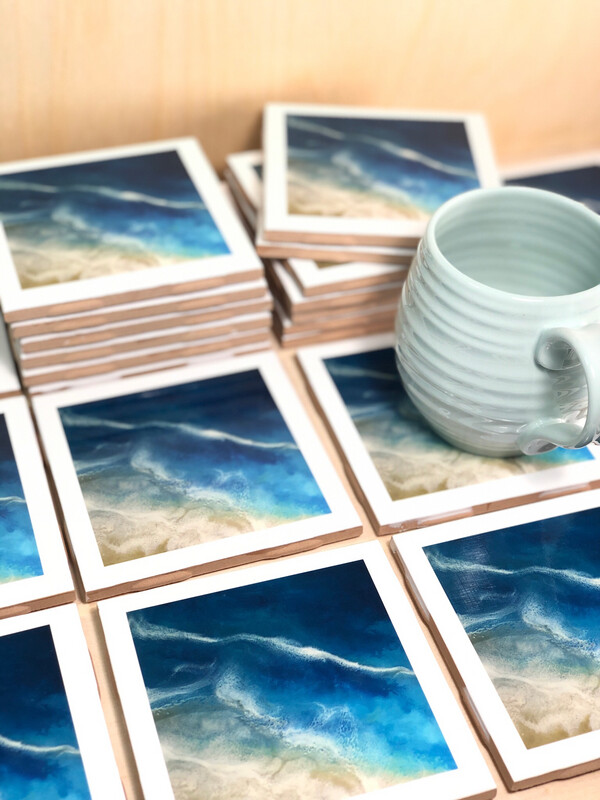 Wave Coaster Set of 4 - Kimberley Eddy