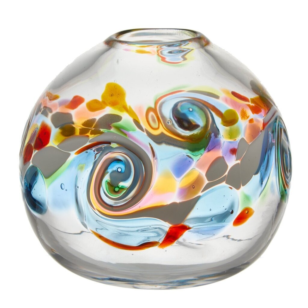 Round Wave Vase - Northern Light 7" Round Wave Vase - Northern Light 7"