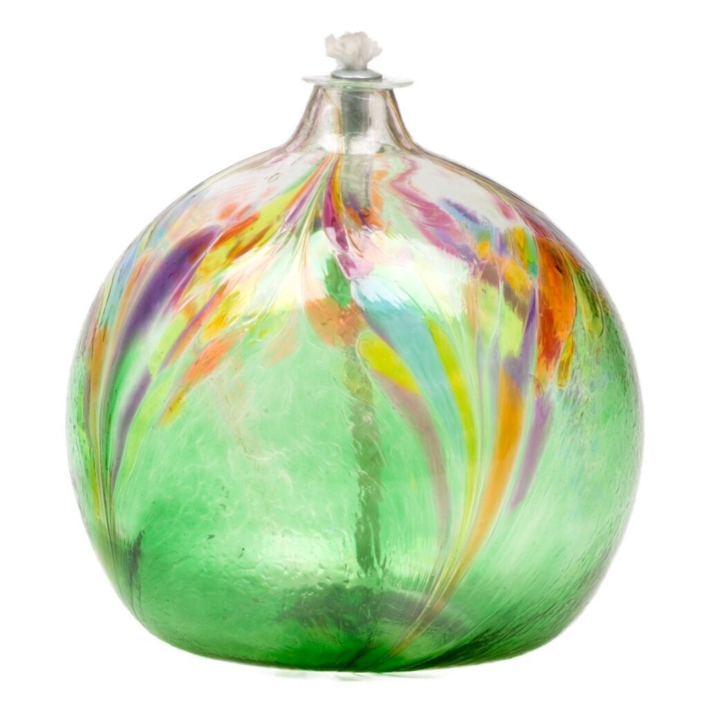 Art Nouveau Oil Lamp - Green Art Nouveau Oil Lamp - Green