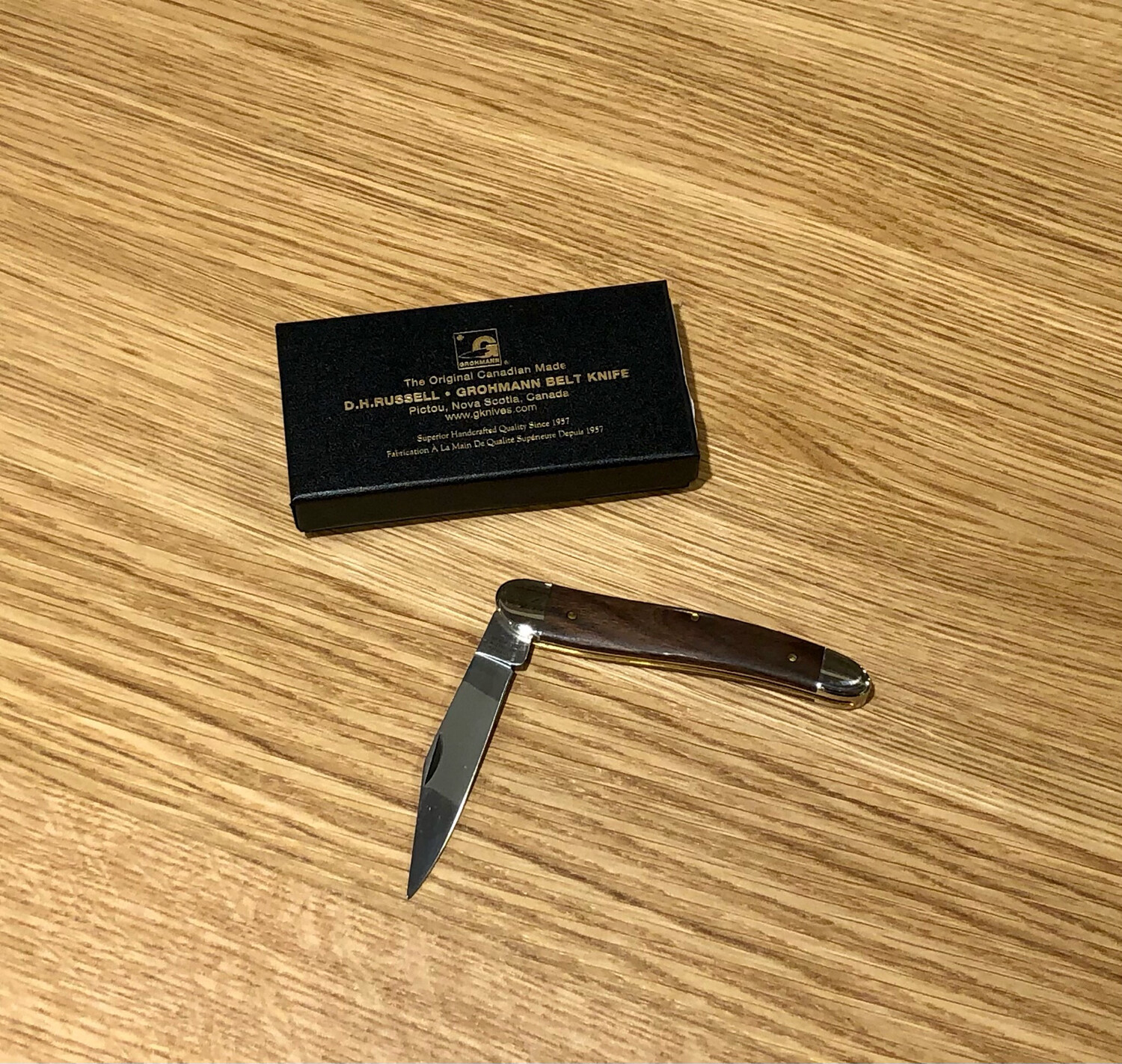 Rosewood Slimline Pocket Knife - Grohmann Knives