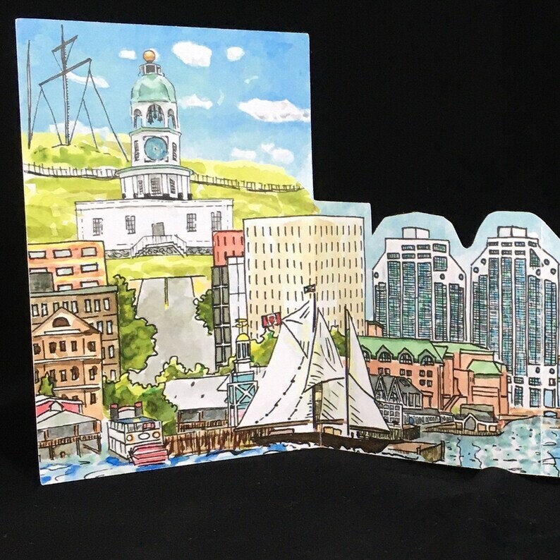 Halifax Harbour Tri-fold Card- Bardbardbard