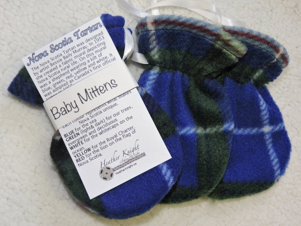 Nova Scotia Tartan Baby Mittens- Heather Knight