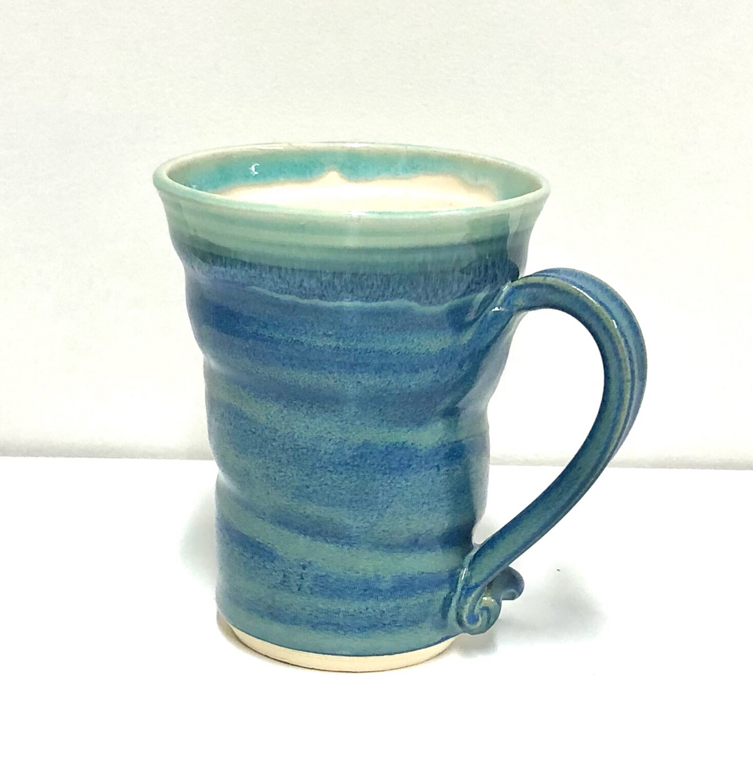 Tall Twisted Mug, Blue- Gloria Dunbar