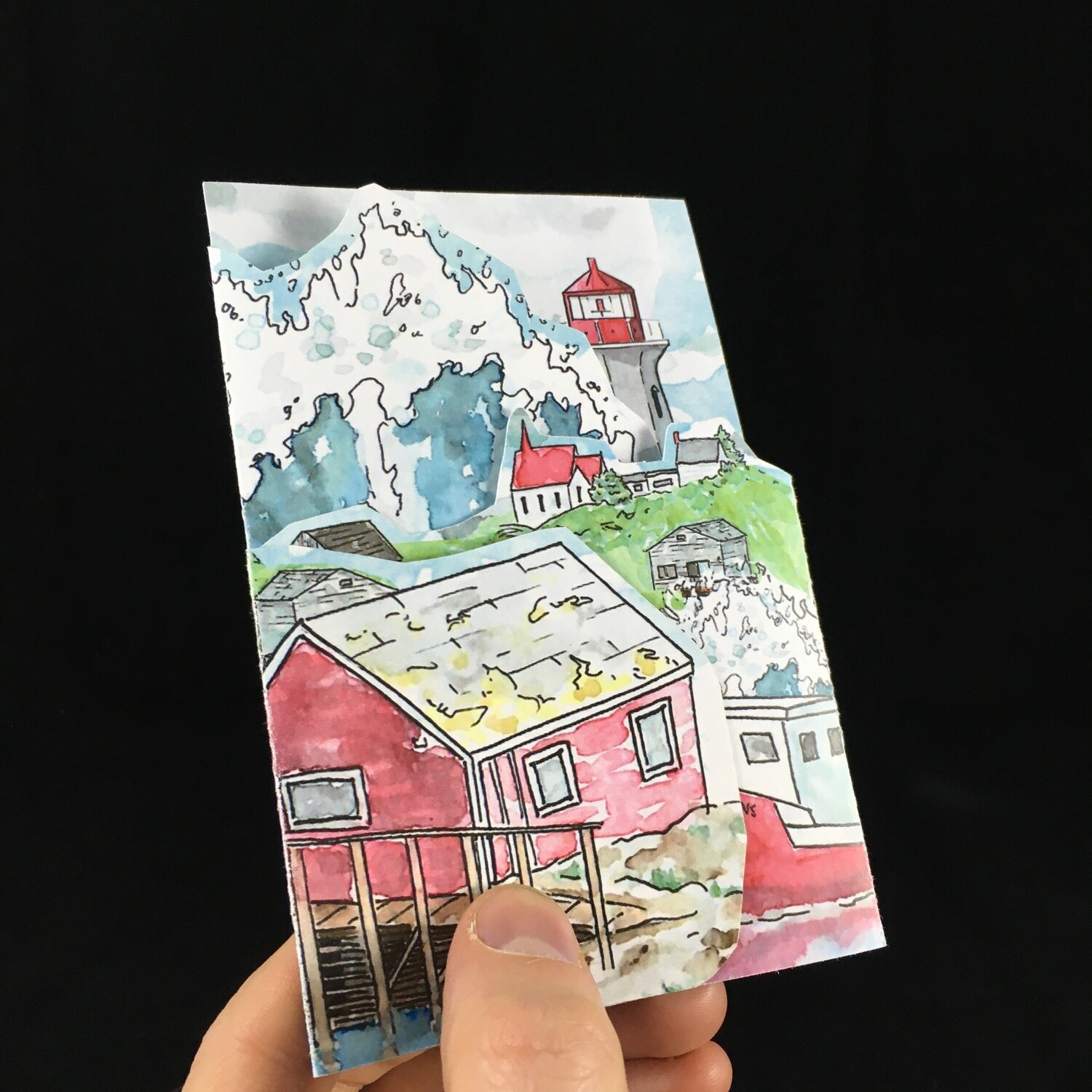 Peggy's Cove Tri-fold Card- Bardbardbard