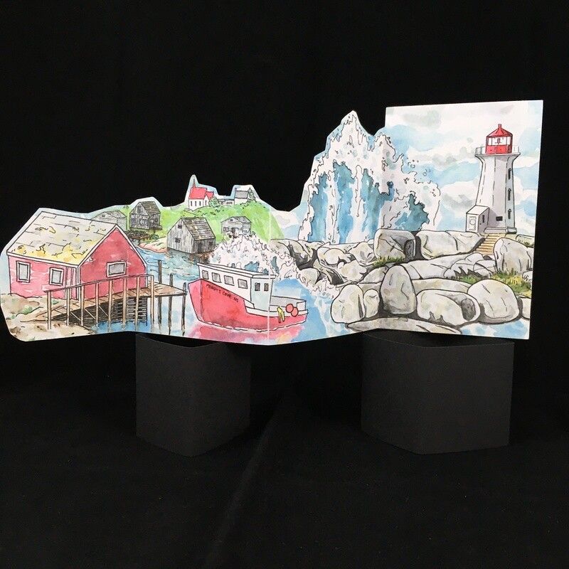 Peggy's Cove Tri-fold Card- Bardbardbard