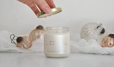 Mistletoe and Winterberry Candle- A White Nest