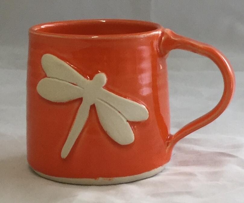 Orange Dragonfly Mug- Ginette Arsenault