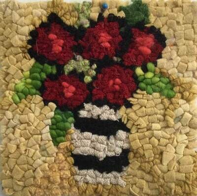 Rug Hooking Kit- Rosy Posy 