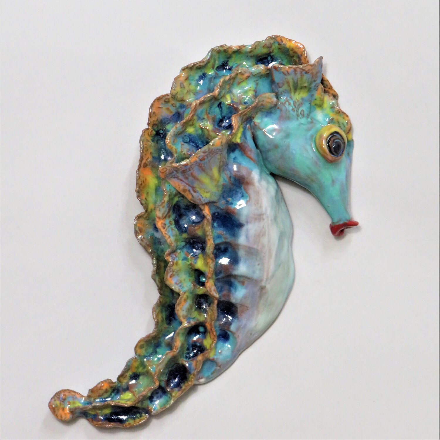 Seahorse Right Facing Red Lips - Mary Jane Lundy