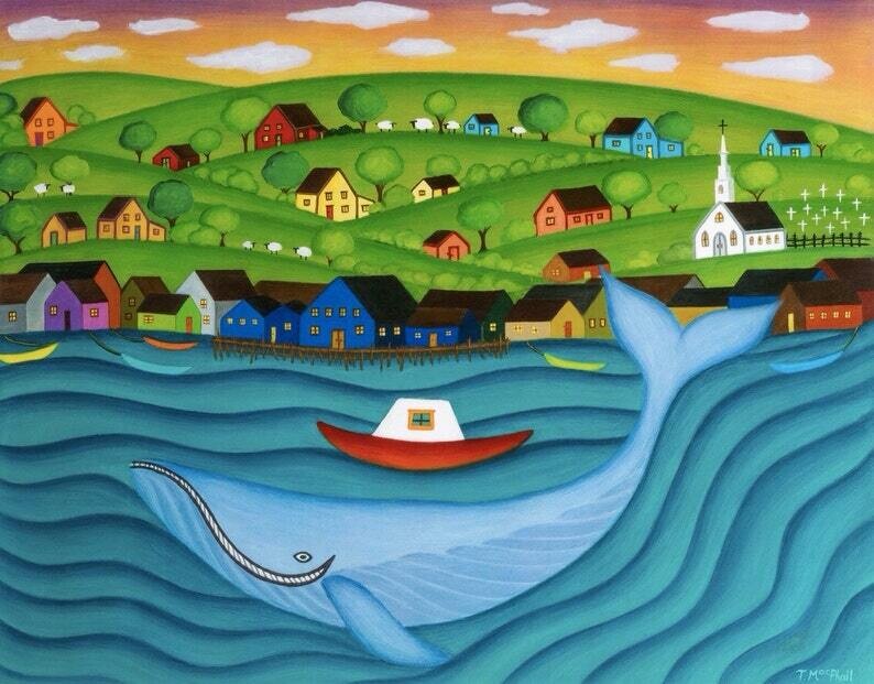Whale Cove Print- Krooked House