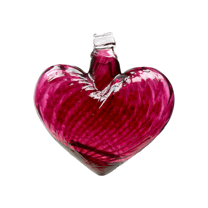 3" Glass Pink Heart 