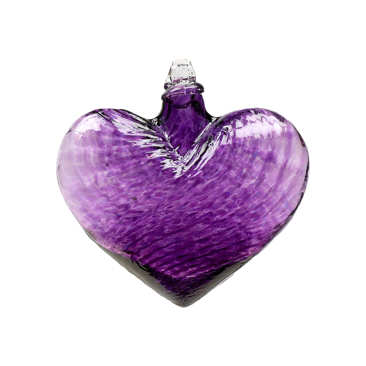 3" Glass Purple Heart