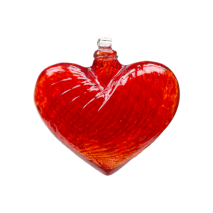 3" Red Glass Heart
