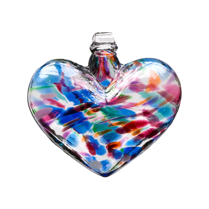 3" Classic Multi Coloured Glass Heart