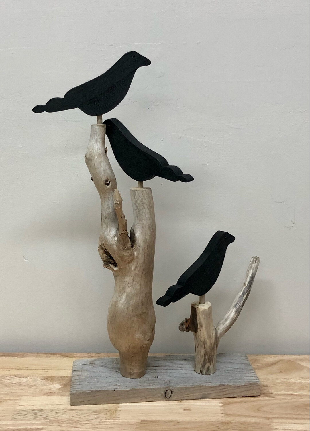 Crow Trio on Driftwood - Jerry Walsh