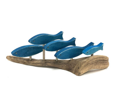 Dark Blue 5 Fish School- Jerry Walsh 