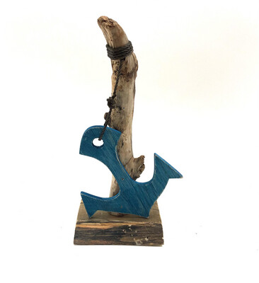 Blue Anchor with Rope - Jerry Walsh
