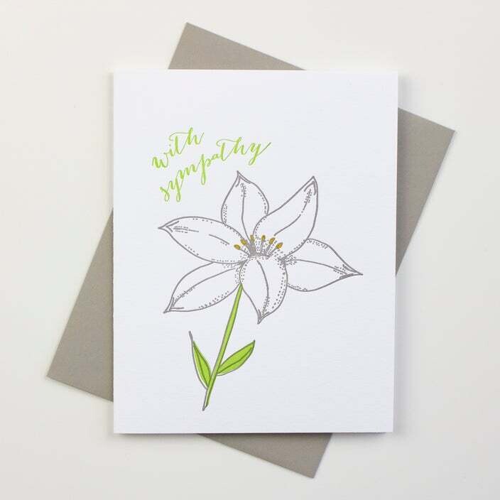 With Sympathy card - Inkwell Originals With Sympathy card - Inkwell Originals
