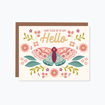Just Flew In card - Paper Hearts 