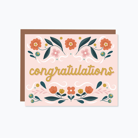 Congratulations Card - Paper Hearts 