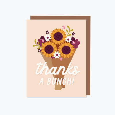 Thanks a Bunch Sunflower Card- Paper Hearts 