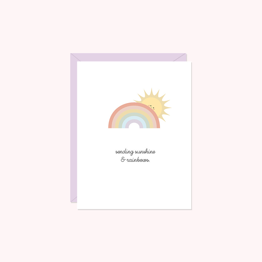 Sunshine & Rainbows card - Paper Hearts 