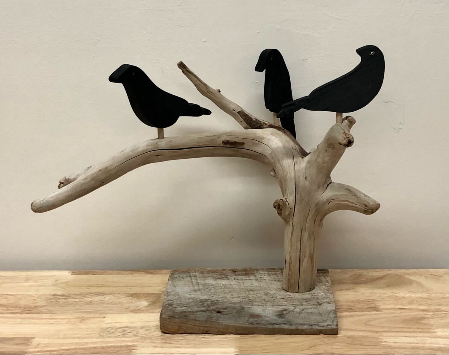 3 Crows on Driftwood- Jerry Walsh