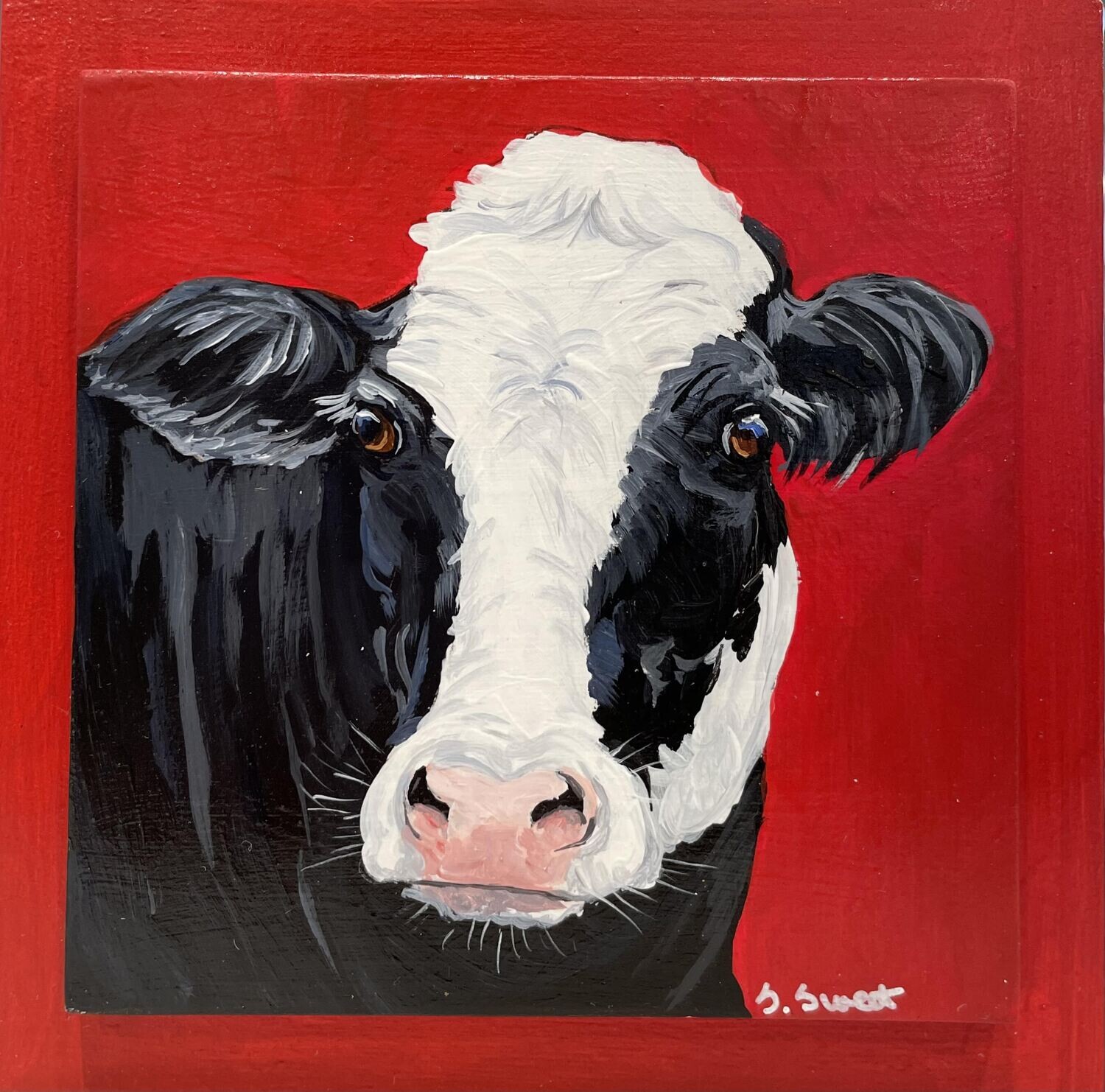 Lorelei the Holstein on Red 