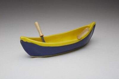 Yellow Blue Canoe Dip Pot- Maxwell 