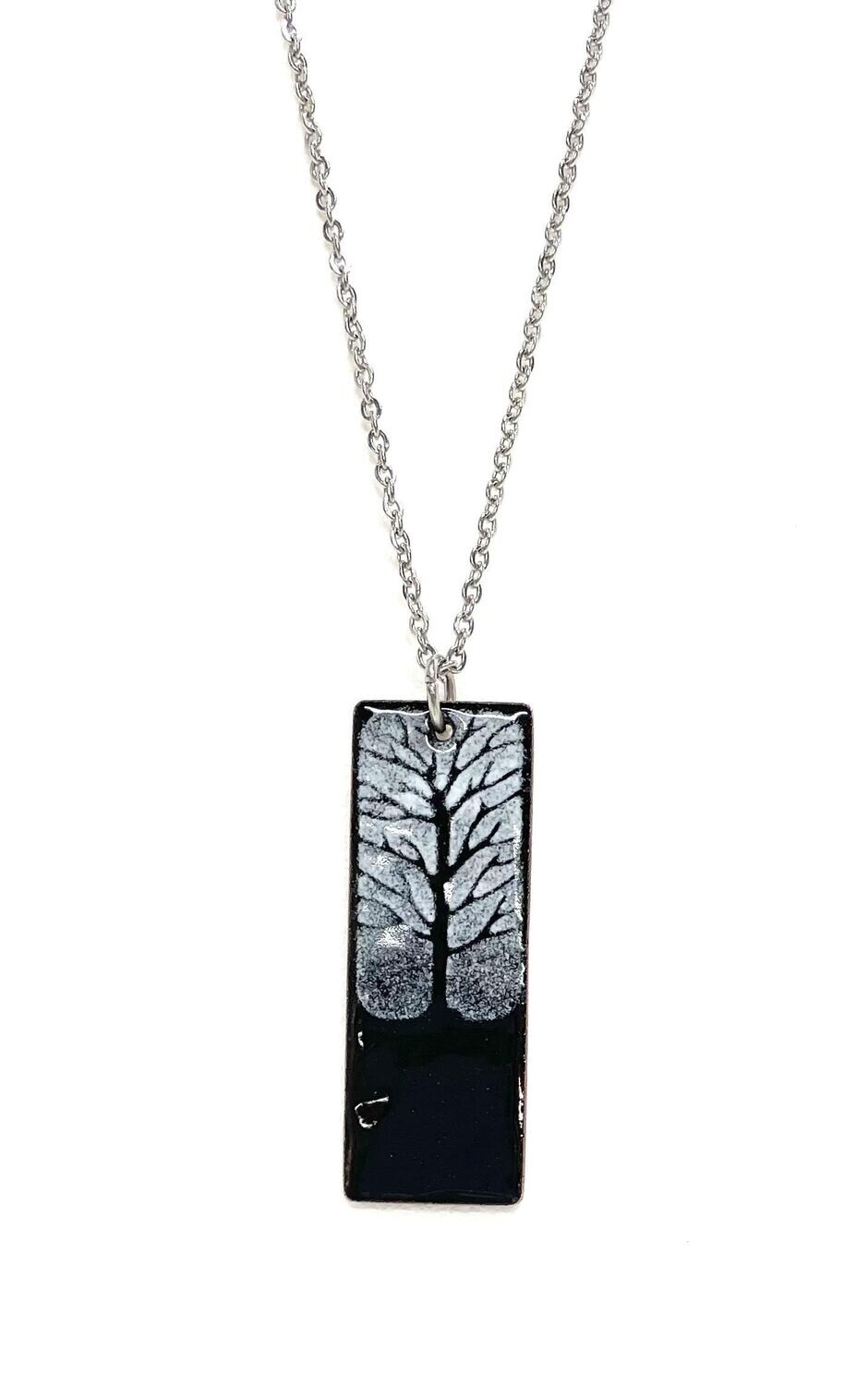 Tree Black & White Necklace- Aflame 