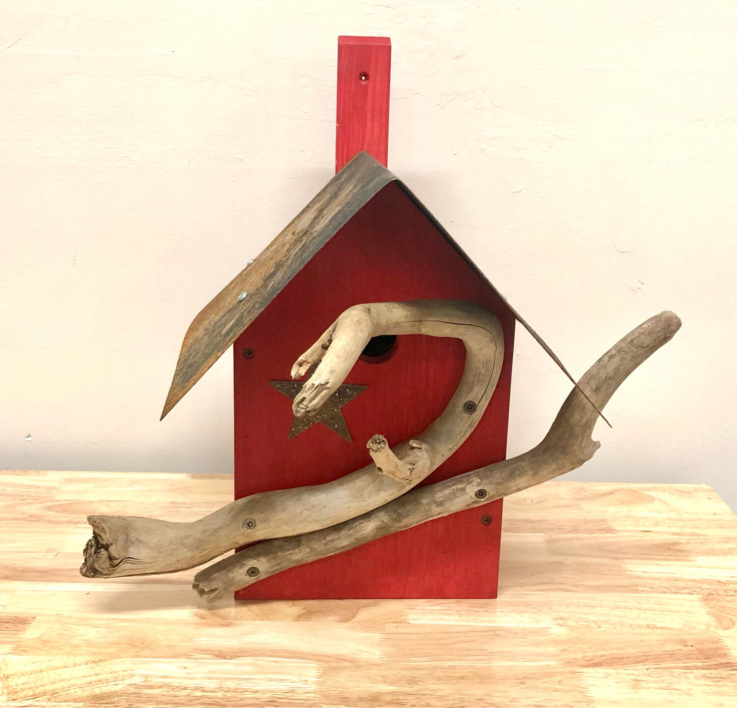 Red Bird House with Star - Jerry Walsh